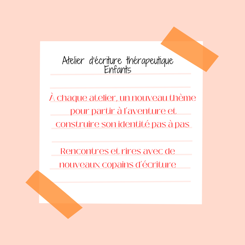 Description atelier d'écriture thérapeutique avec cabinet Potentialité Haut Potentiel Intellctuel neuroatypies
